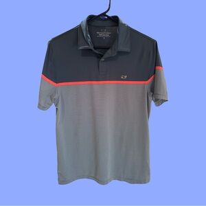 Vineyard Vines performance Polo with Red Stripe men’s small